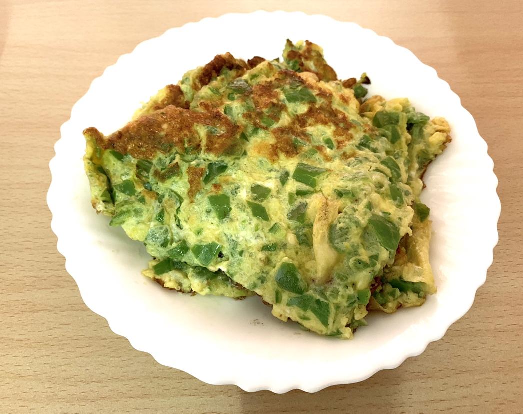 青椒鸡蛋饼