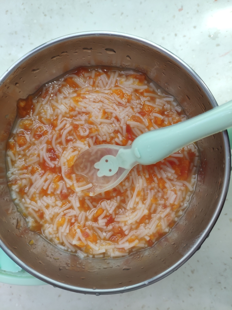 番茄胡萝卜面条（宝宝辅食）的做法 步骤11