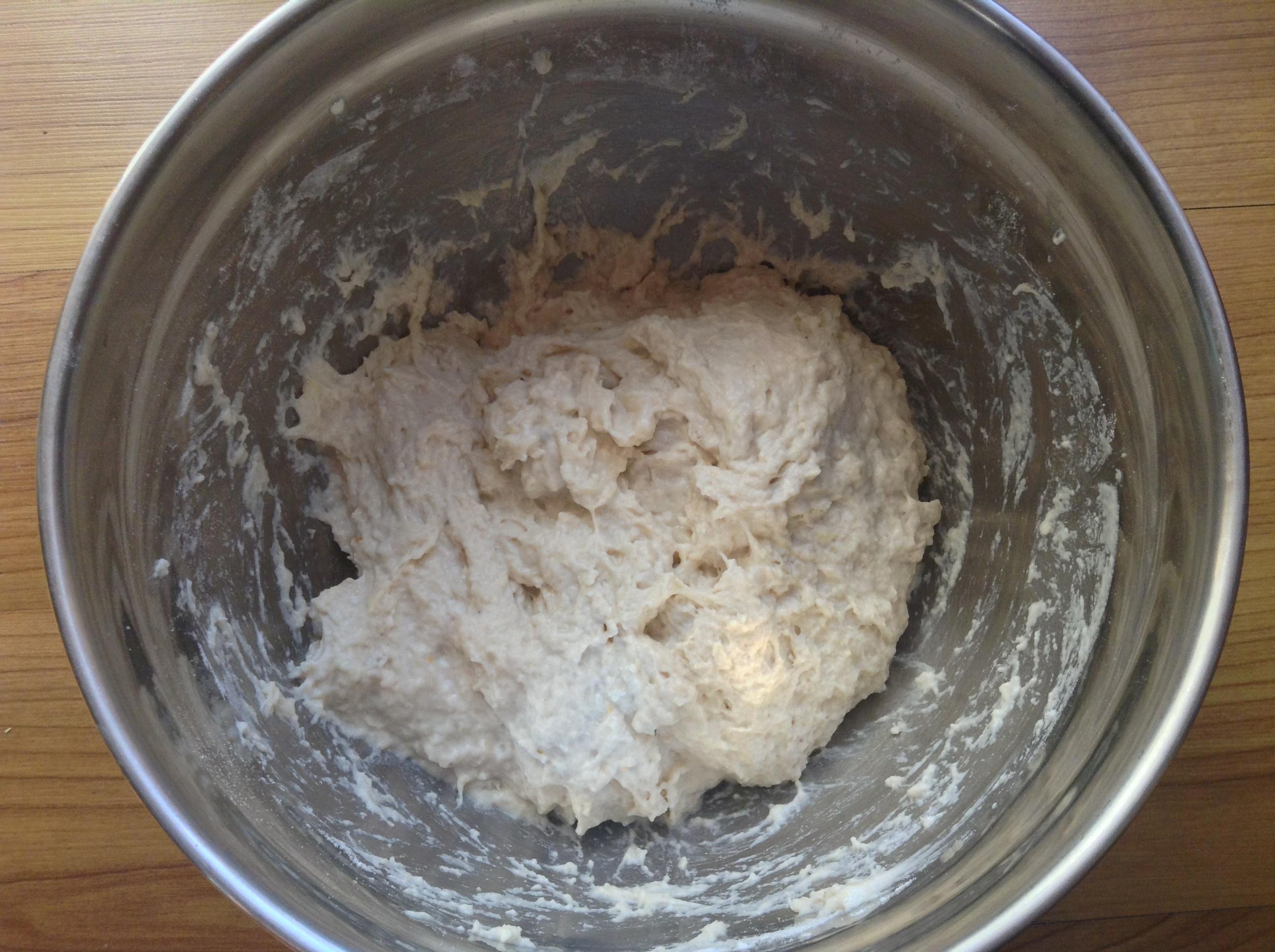 免揉冷藏发酵面包的做法 步骤1