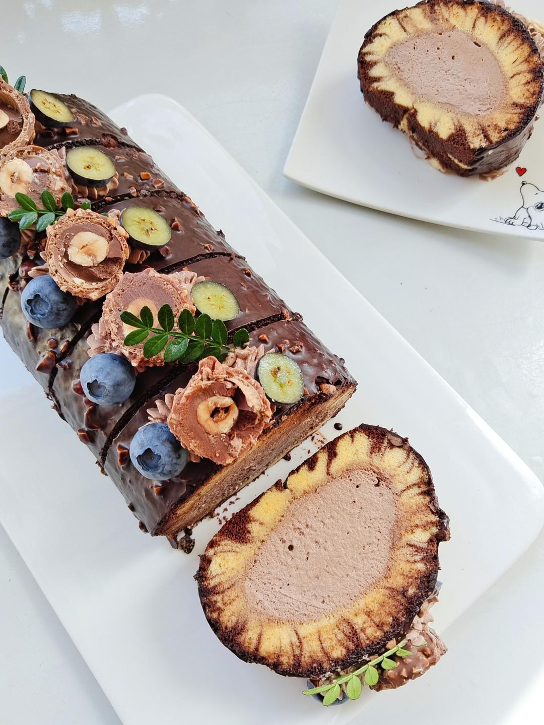 可可味旋风 梦龙脆皮蛋糕卷