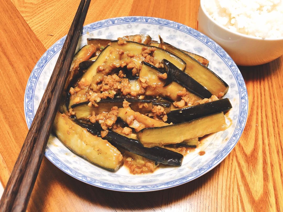 红烧肉沫茄子