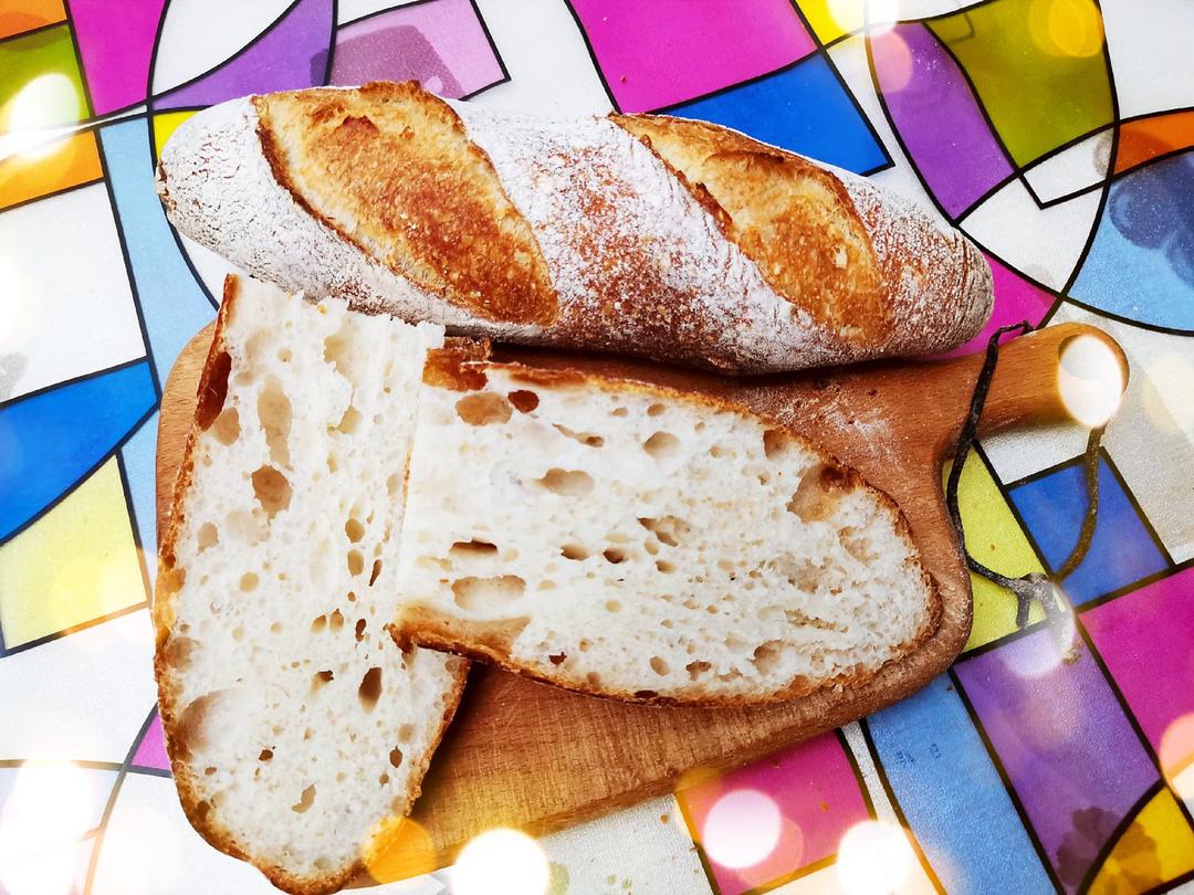 天然酵种法棍无糖油(80% Hydration Baguette)