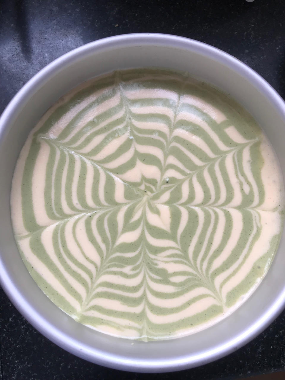 抹茶斑马纹戚风蛋糕