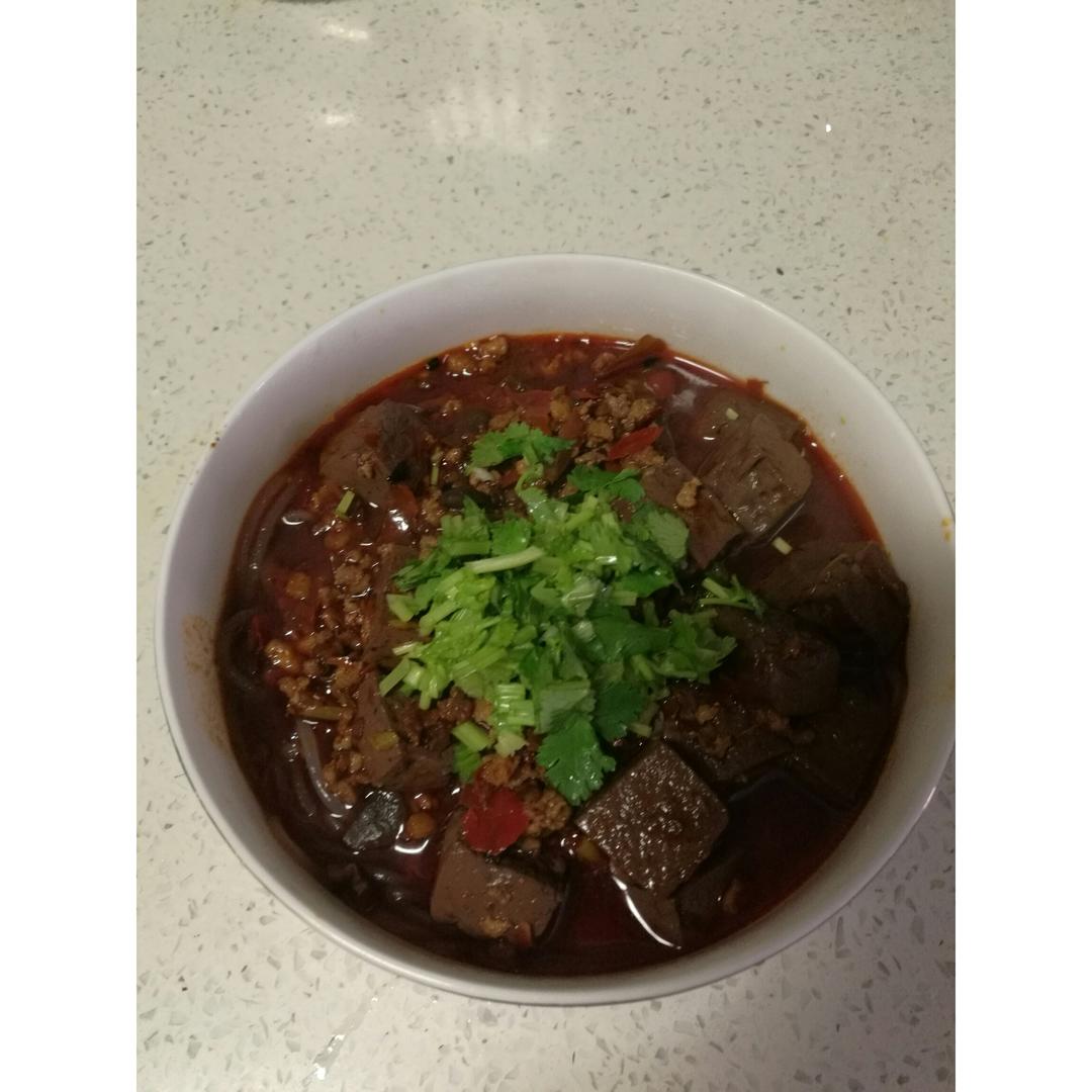 肉末鸭血粉丝汤