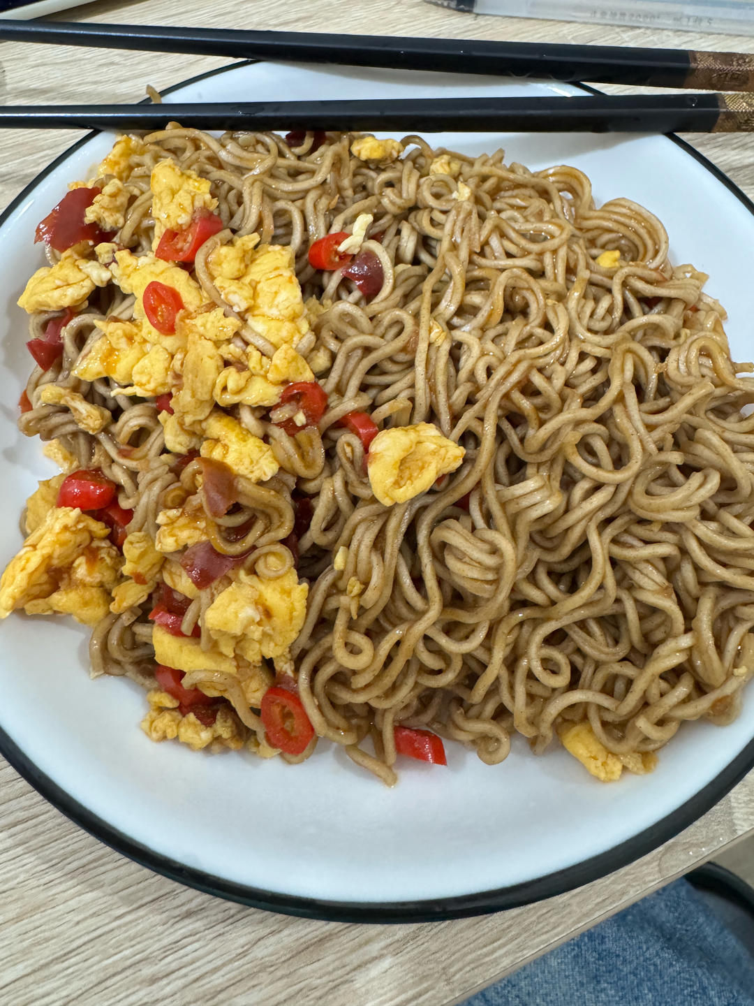 减脂歺〰️青椒鸡蛋荞麦面💥怕你越吃越掉称