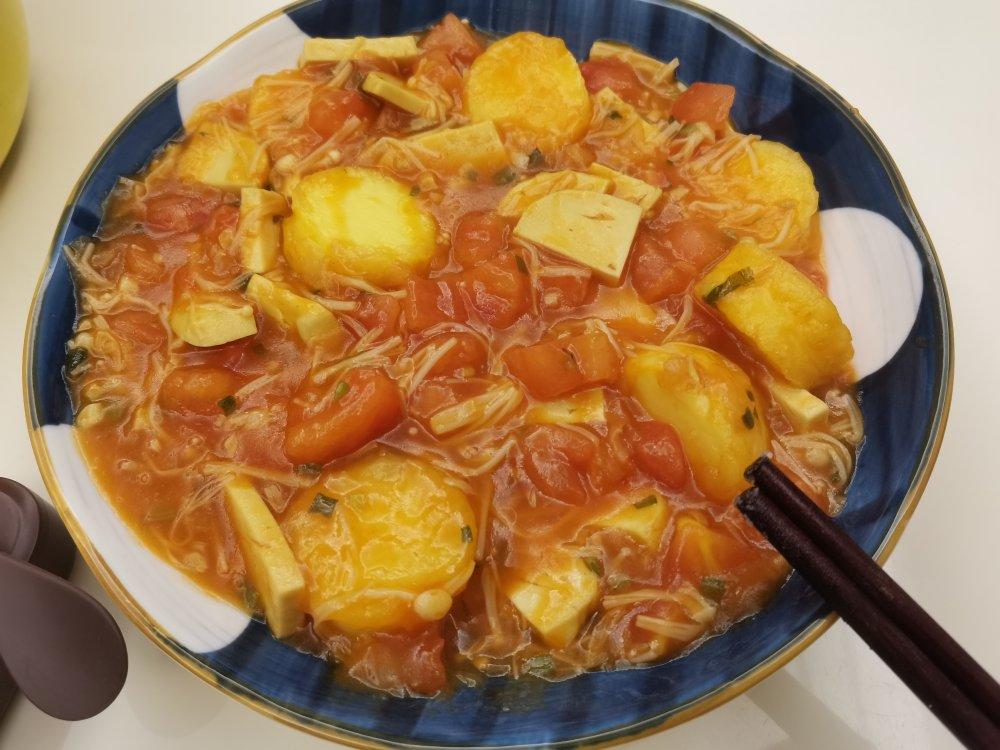 金针菇烧日本豆腐