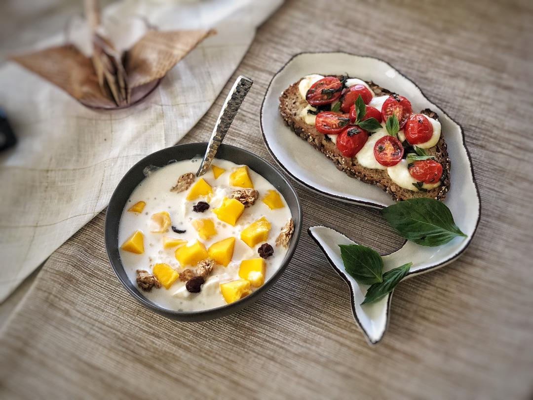 椰汁西米芒果甜豆花【轻卡小食】