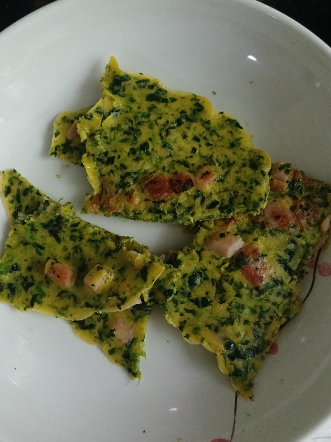 菠菜鸡蛋小方