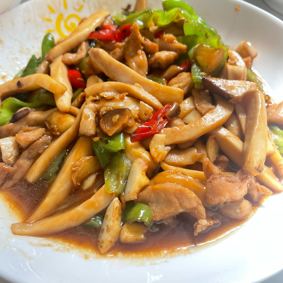 杏鲍菇炒肉丝