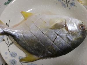 家常清蒸金鲳鱼的做法 步骤1