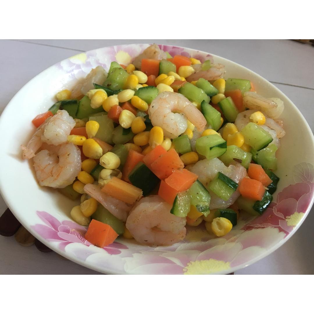 三色炒虾仁