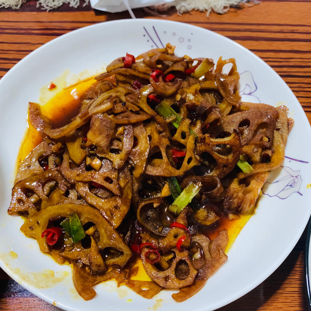 家常快手菜小炒藕丁真香