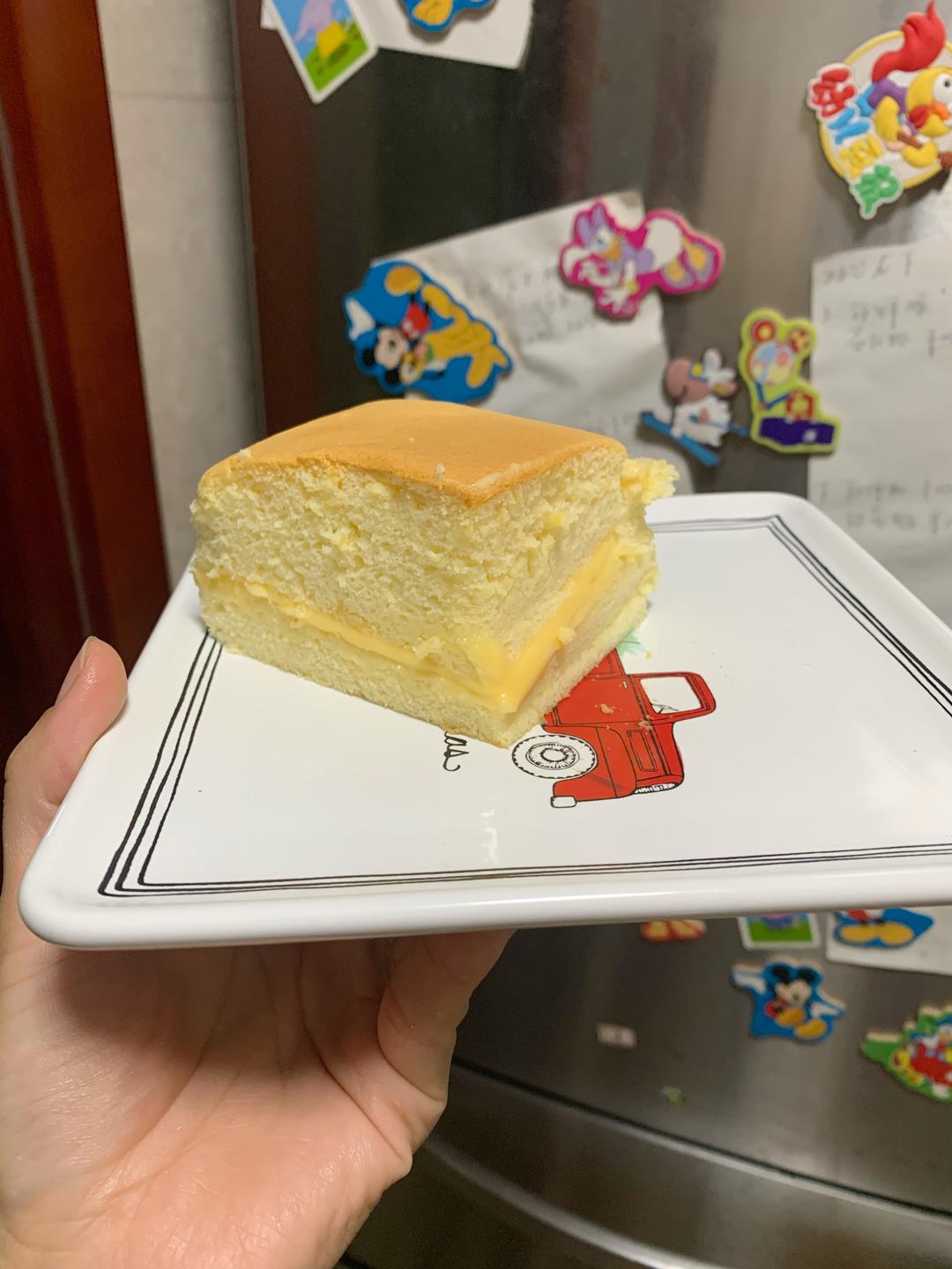 咸蛋黄芝士流心古早蛋糕