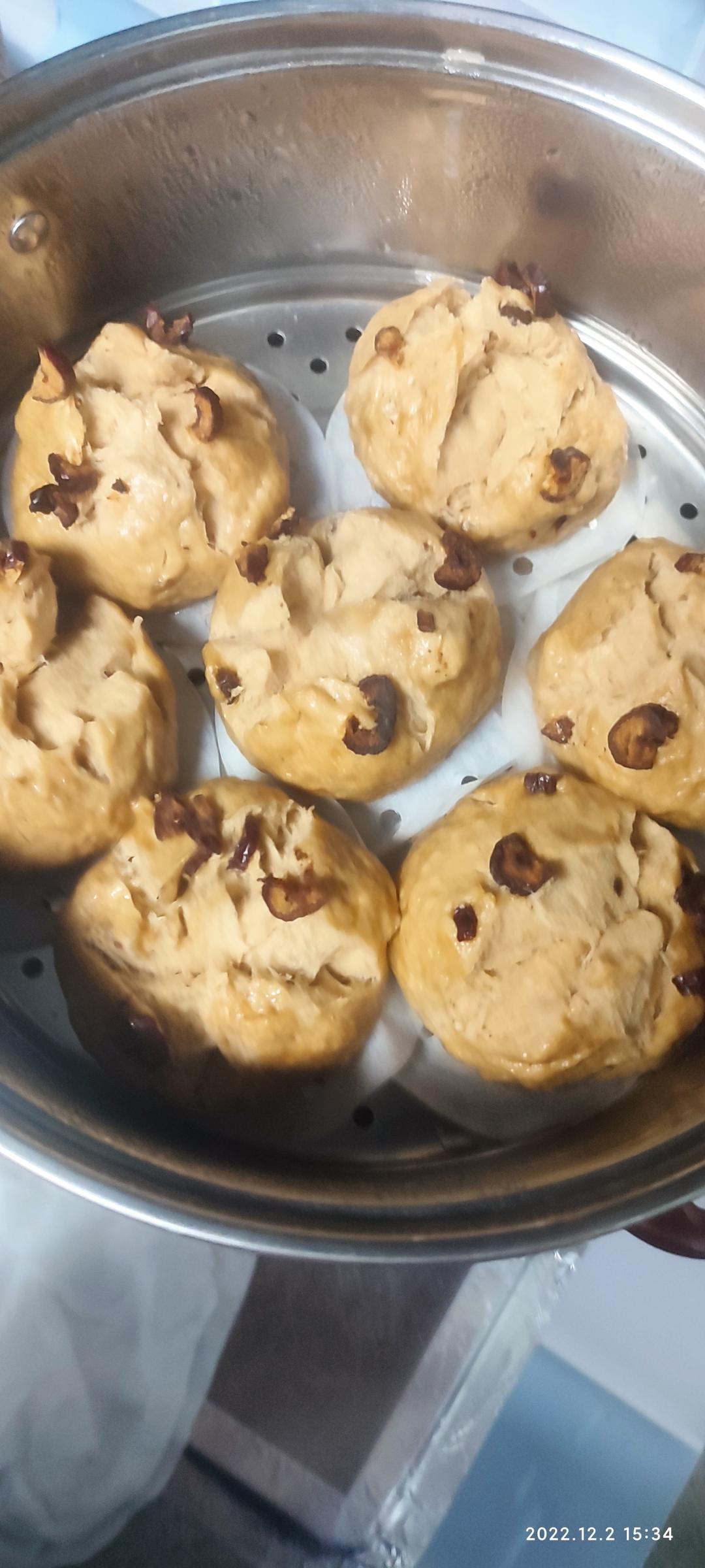 妥妥的红糖开花馒头