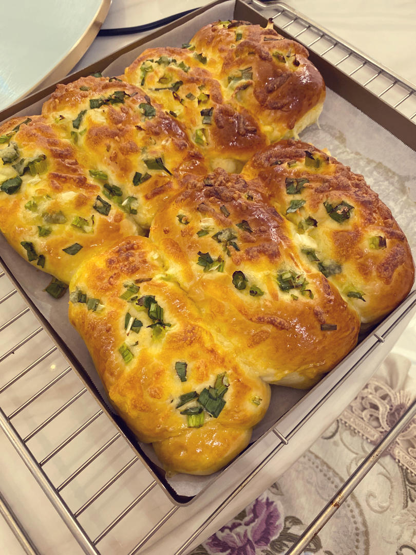 香葱火腿肉松面包