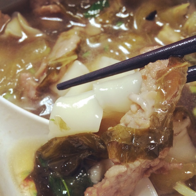 酸菜肉丝汤面—这酸爽！