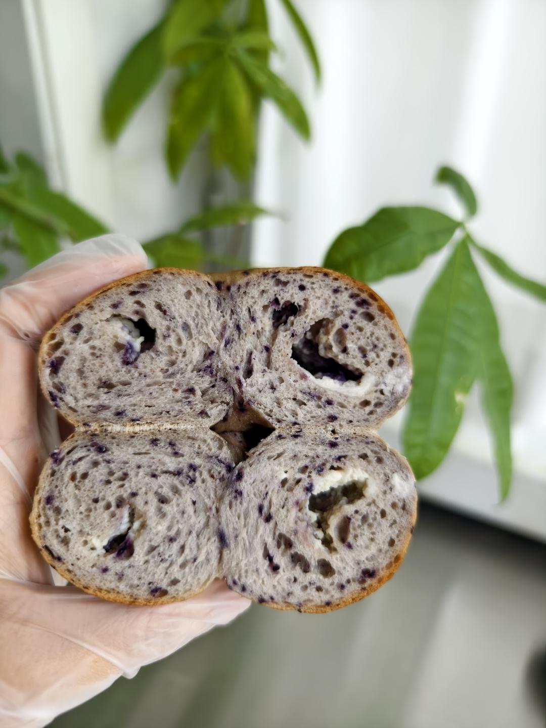 蓝莓乳酪贝果🥯越嚼越香🔥这个配方绝了