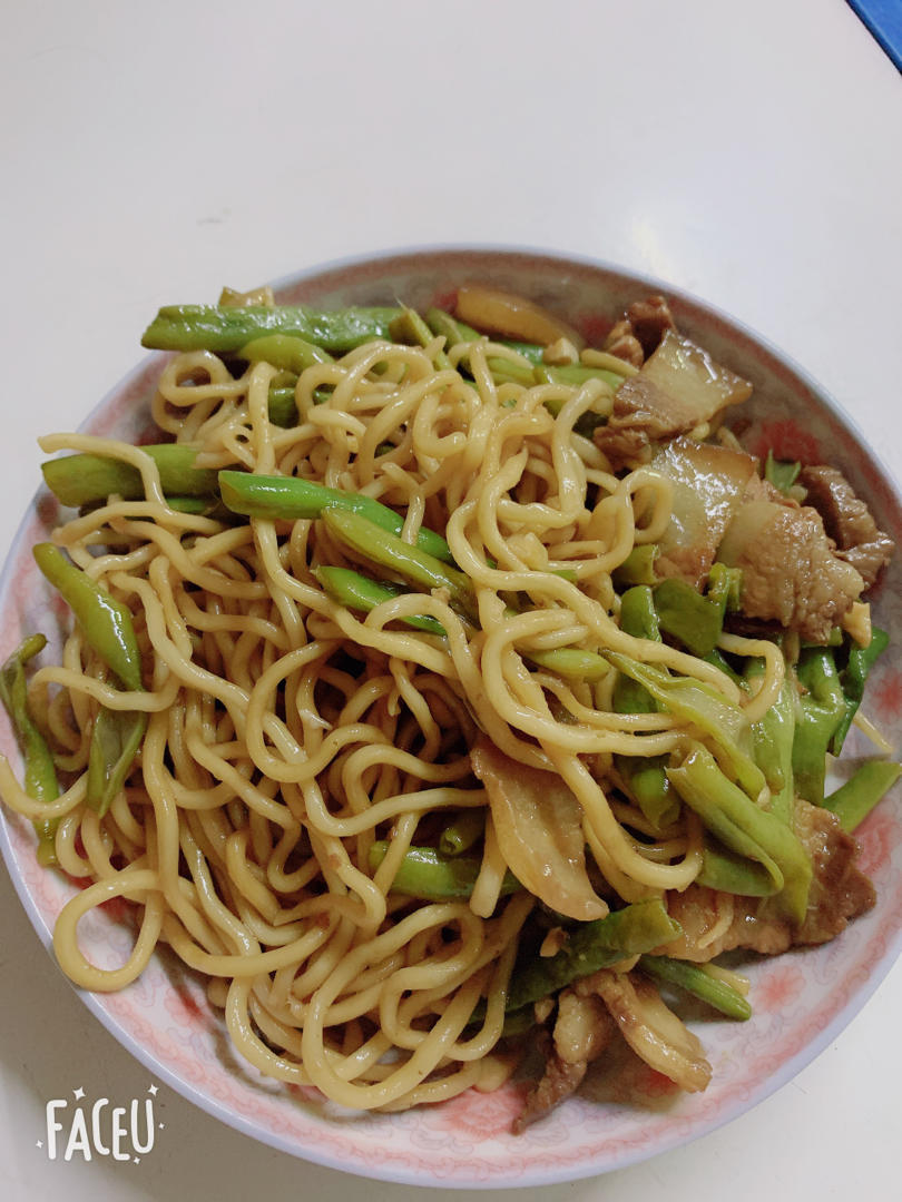地道老北京扁豆焖面 豆角焖面 太好吃小心吃撑哦