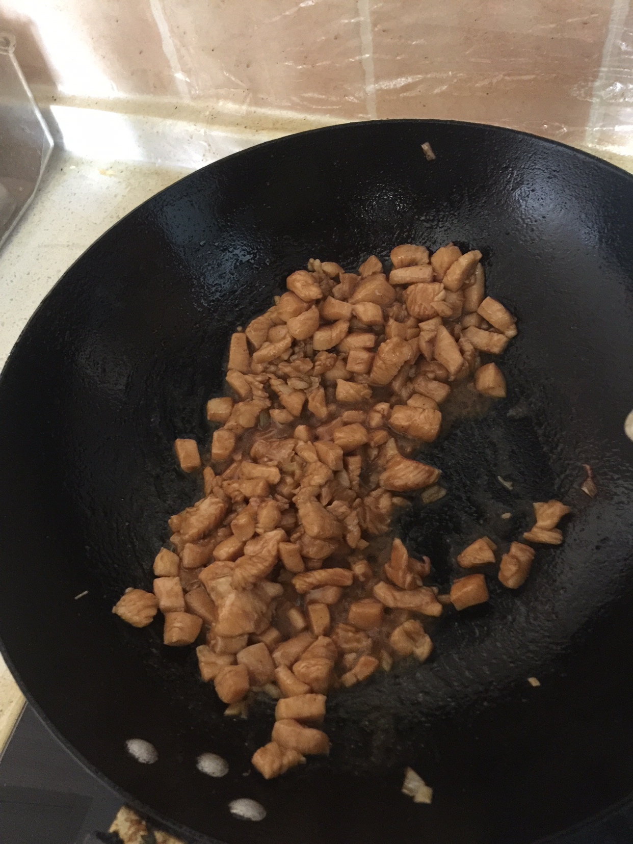 鸡肉炒蚕豆的做法 步骤5