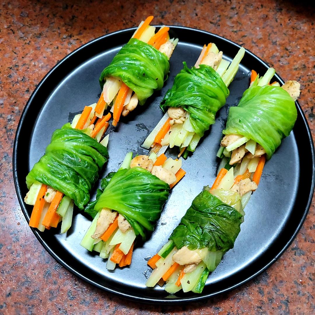 越吃越掉称‼️清脆爽口的生菜鸡柳卷〰️减脂餐