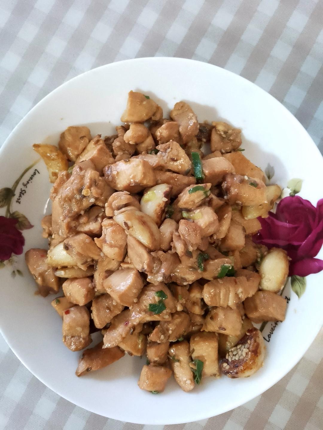 孜然蒜香鸡胸肉