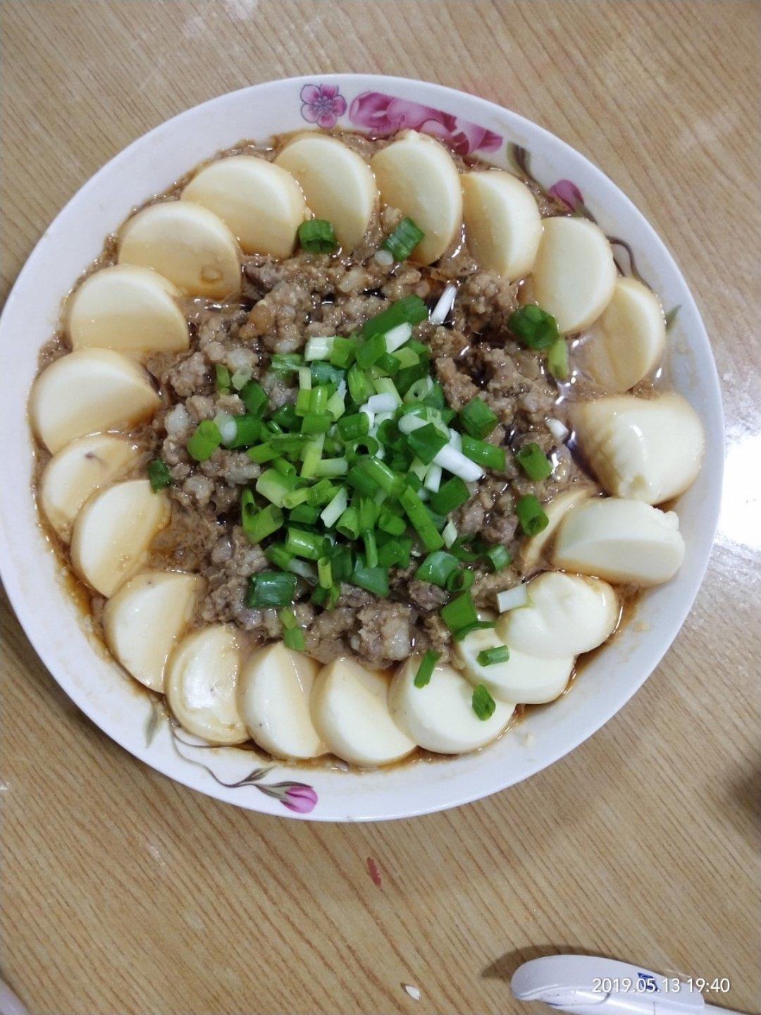 肉末蒸日本豆腐