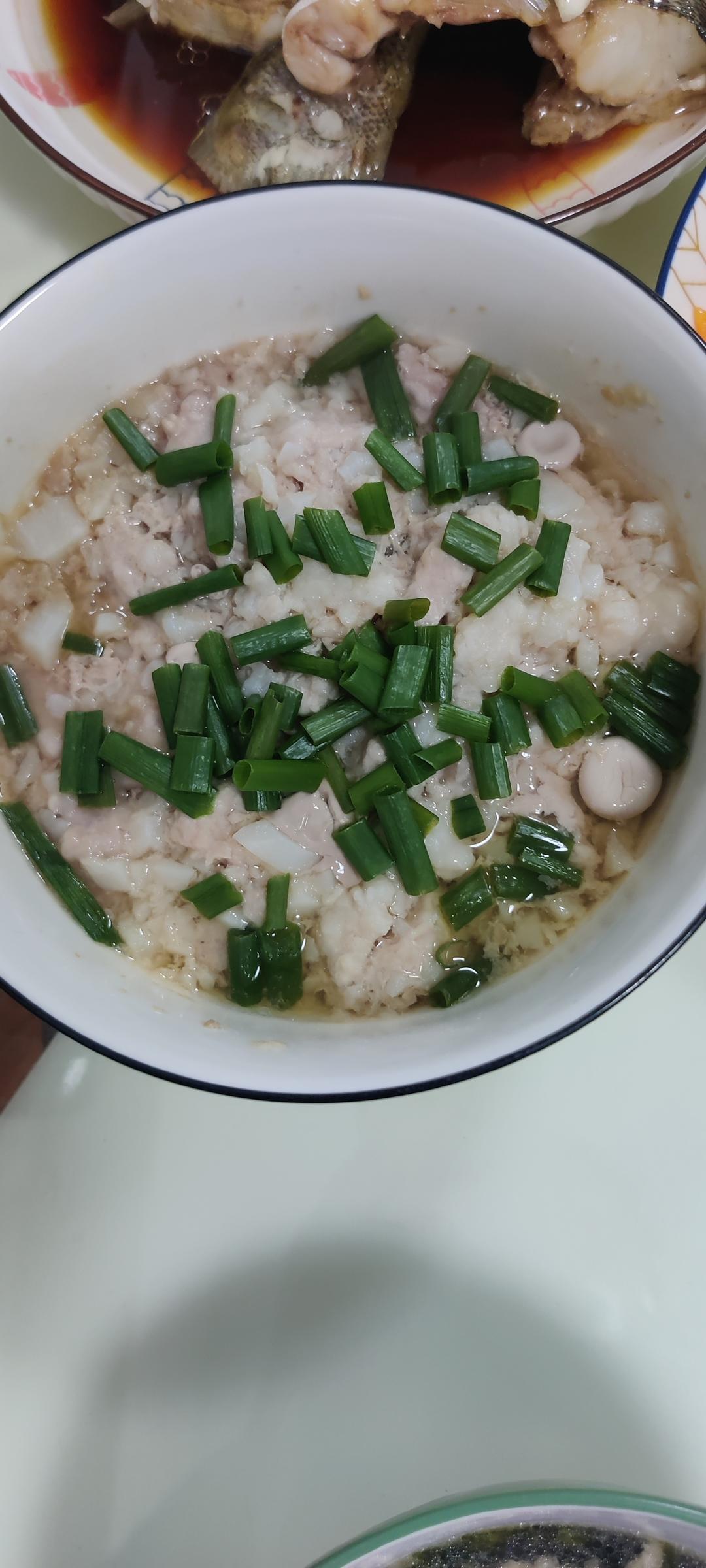 小孩养胃淮山蒸肉沫