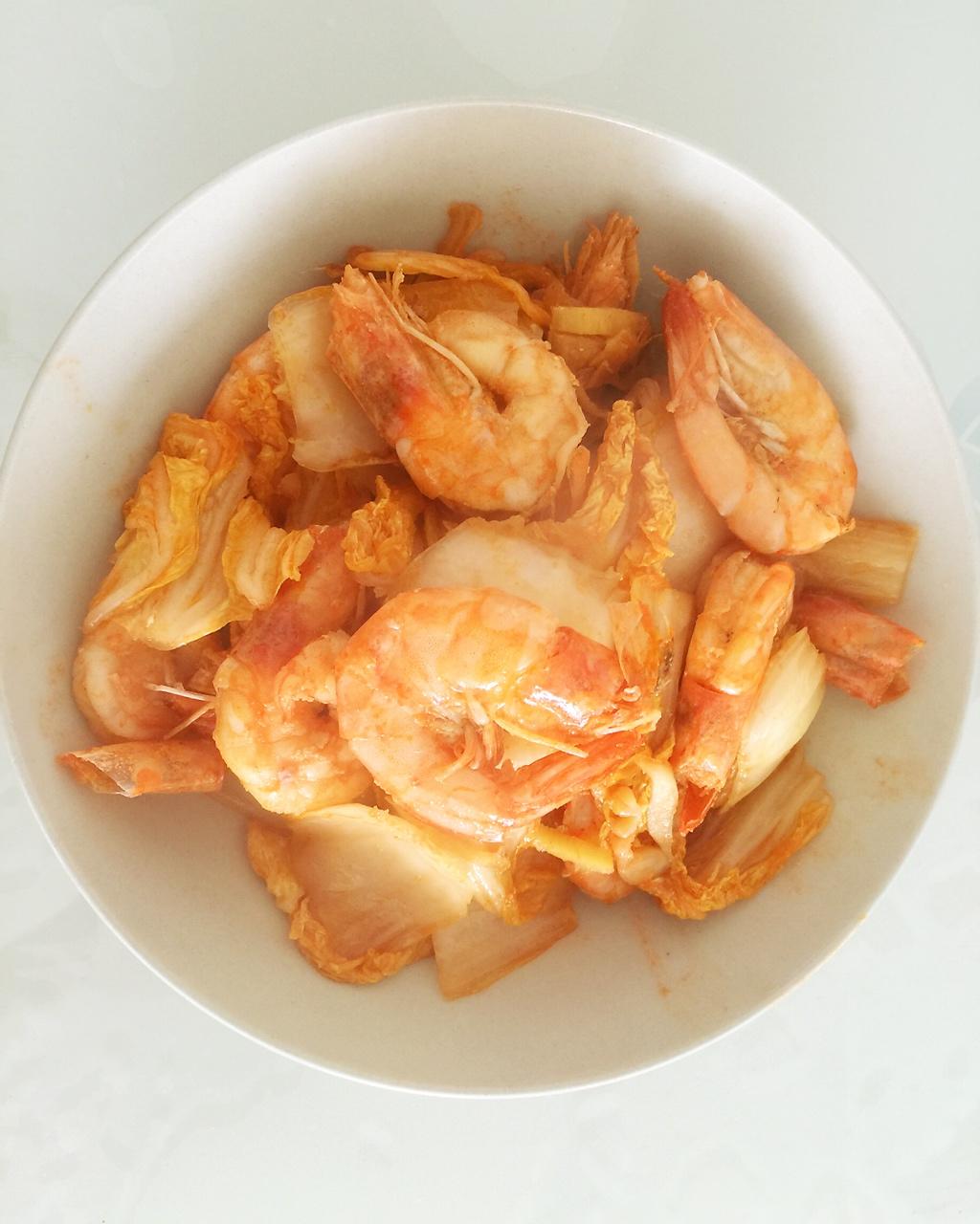 大虾炒白菜