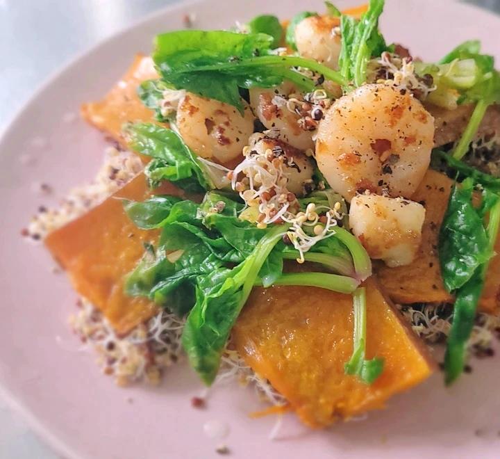 健康暖食沙拉～烤南瓜带子藜麦沙拉