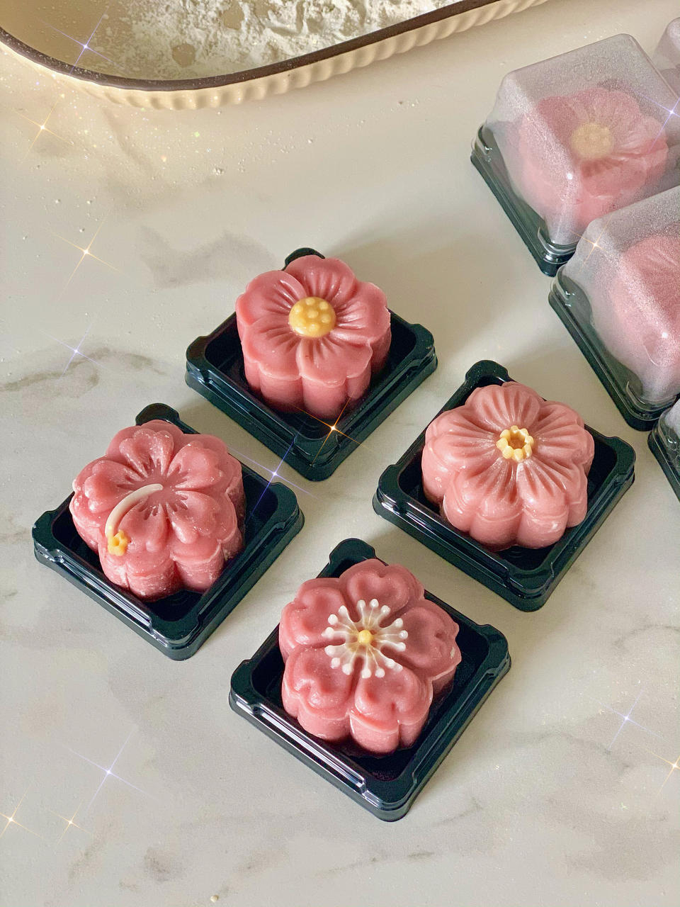 流心奶黄冰皮月饼（内有视频链接）