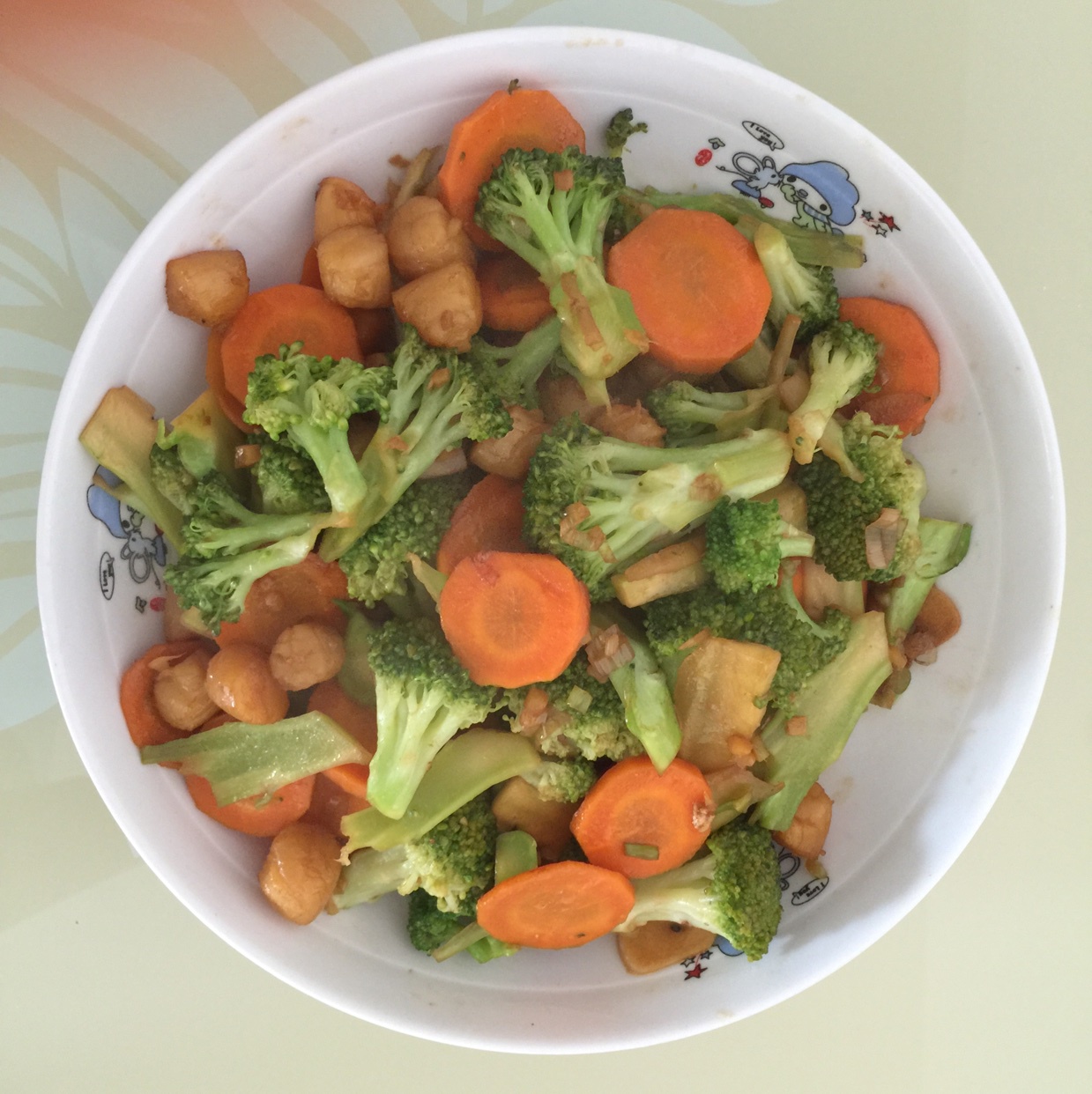 蜗牛司令做的干贝西兰花