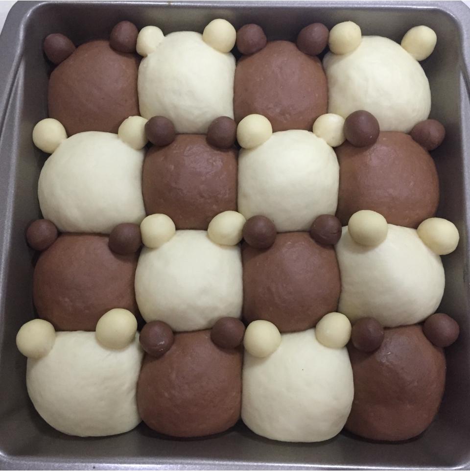 【沐沐酱下厨札记】黑白挤挤萌熊/颜文字君（厨师机版）