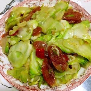 小菜头炒香肠
