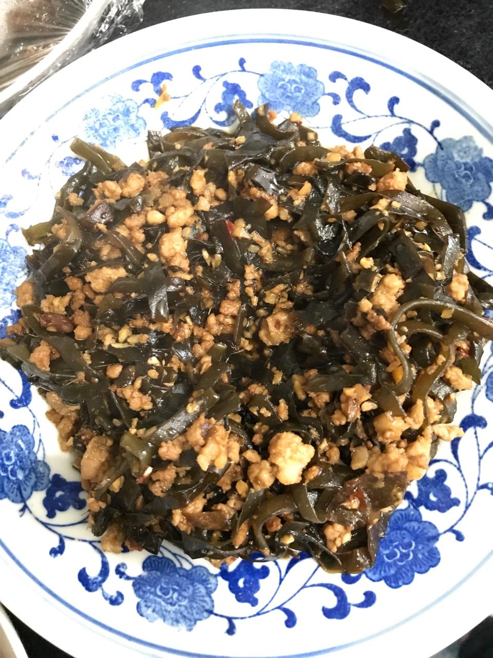 海带丝炒肉沫