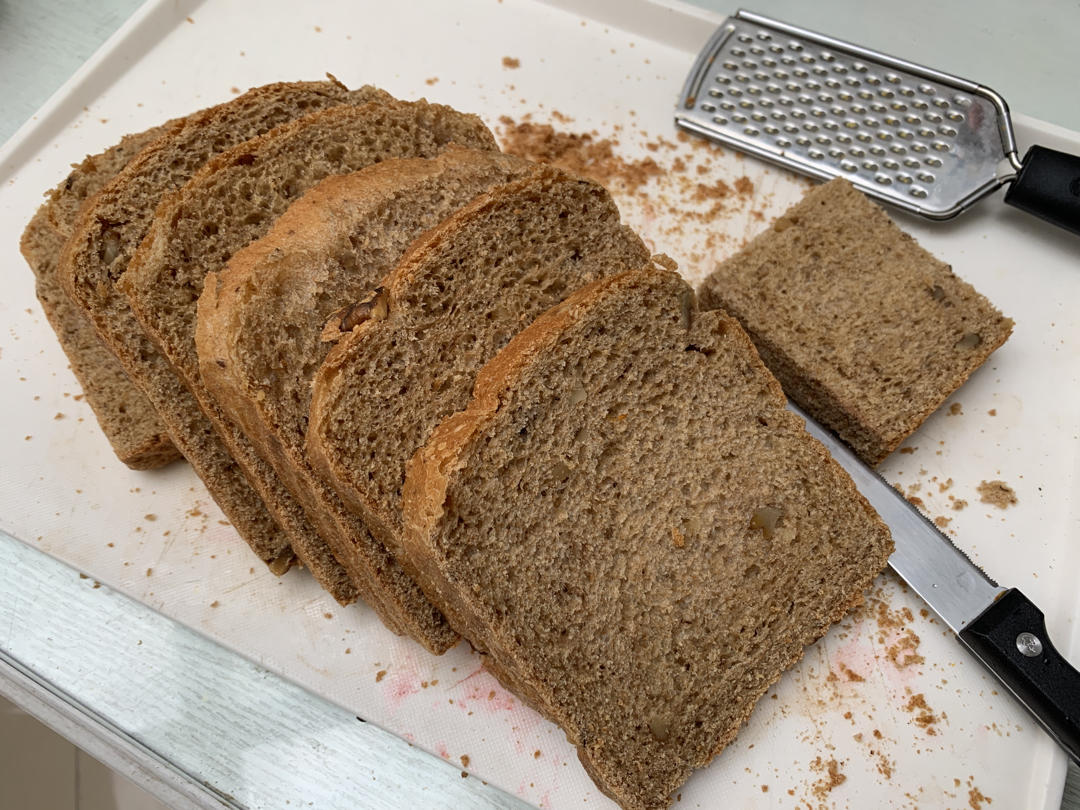 100%全麦鸡蛋吐司 直接法 王后细麸细粒 纯全麦依然软到下腰