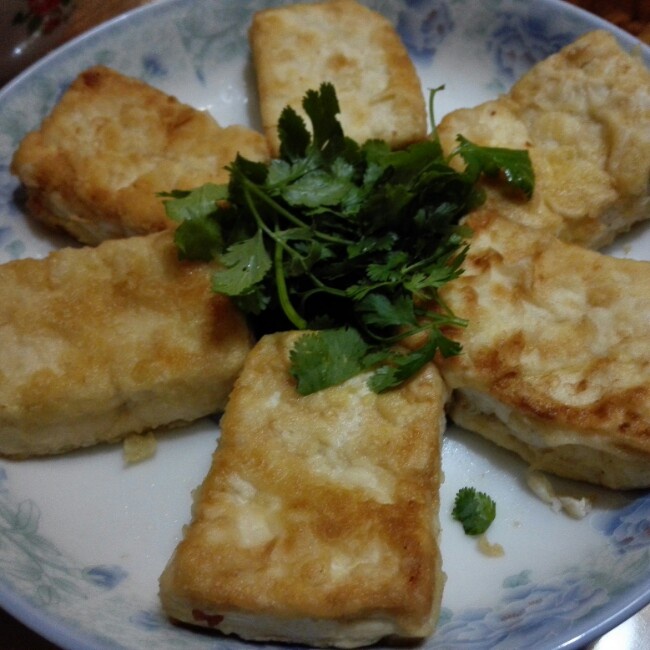 香煎嫩豆腐