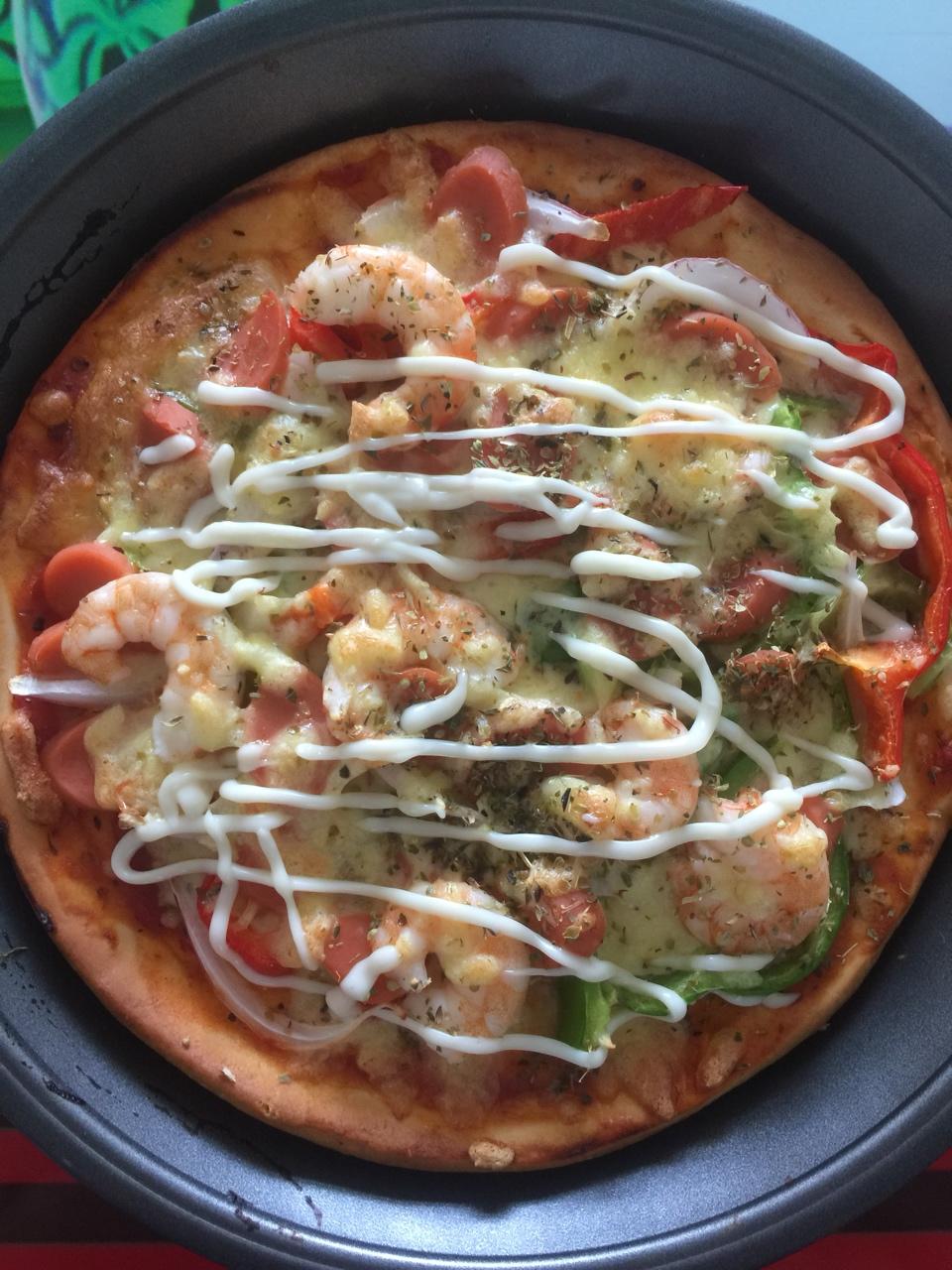 鲜虾培根薄披萨—海氏烤箱定制