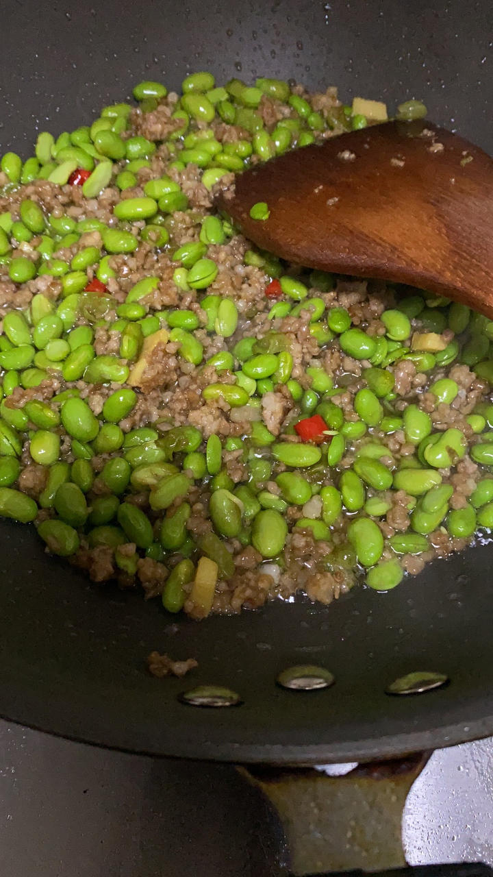 毛豆炒肉（超简单）