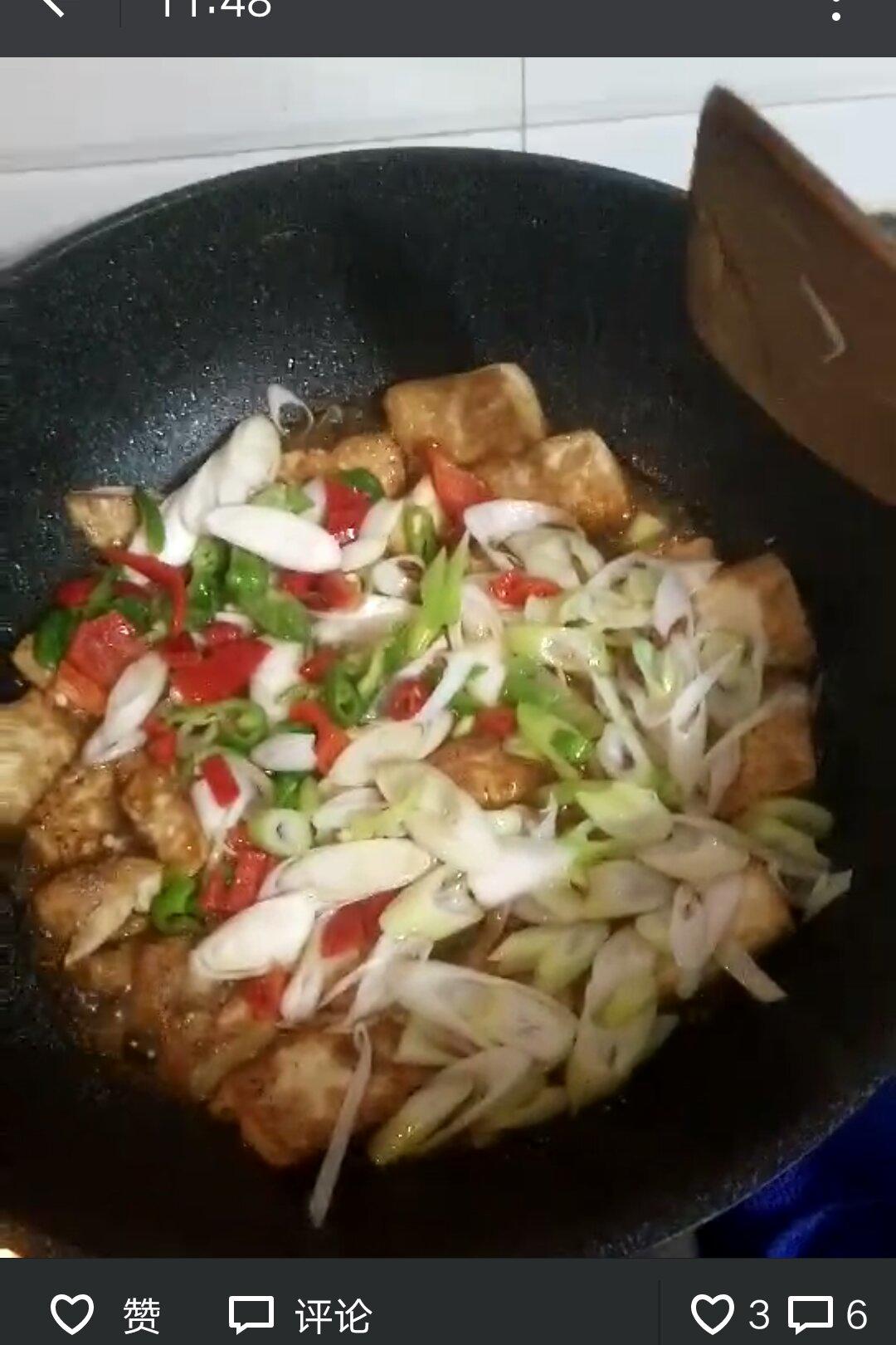 大葱炒豆腐