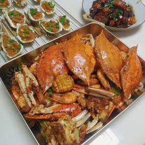 “七欣天”海鲜（梭子蟹、鲍鱼、基围虾、鱿鱼）的做法 步骤8