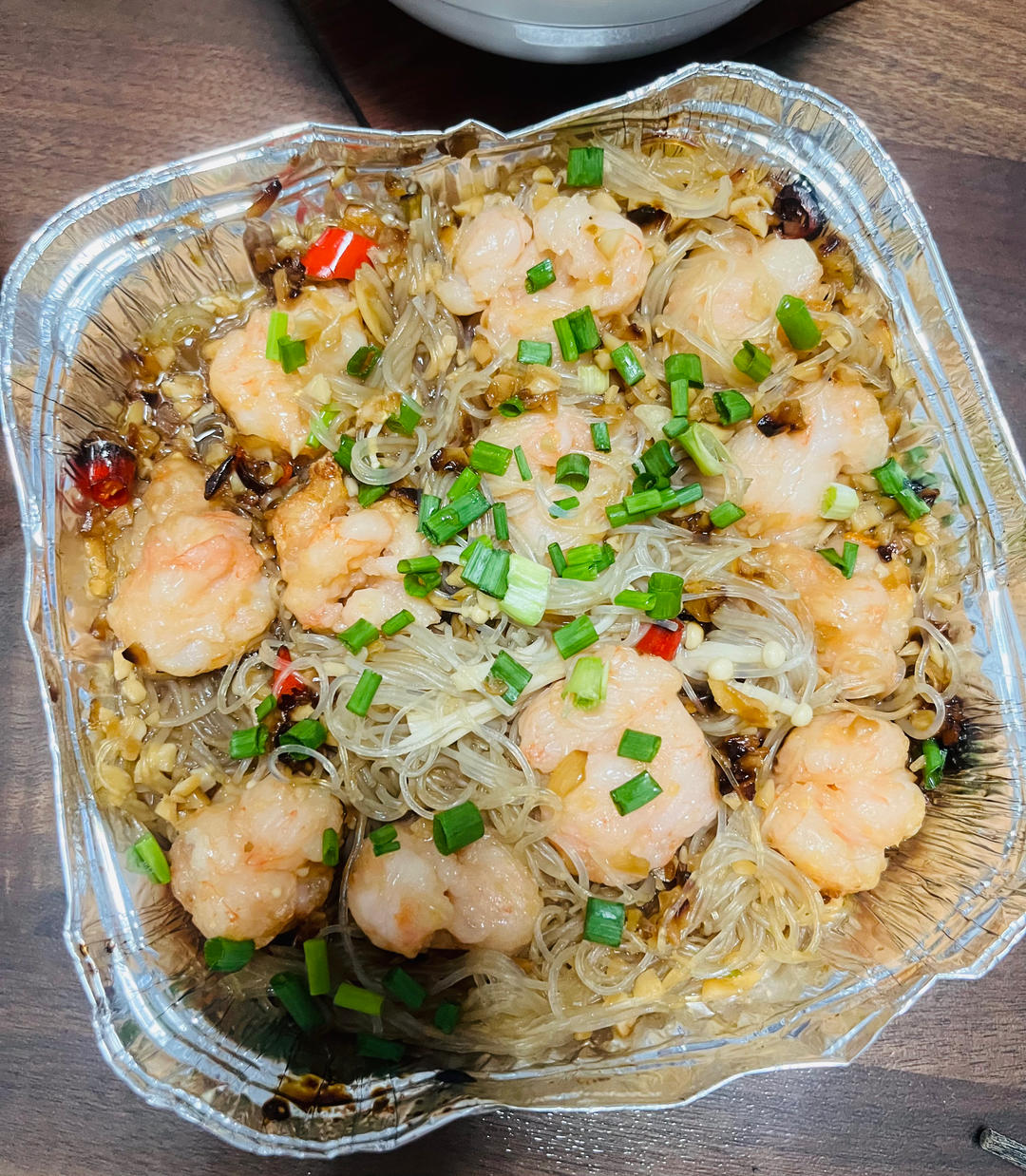 空气炸锅🦐蒜蓉粉丝虾😍