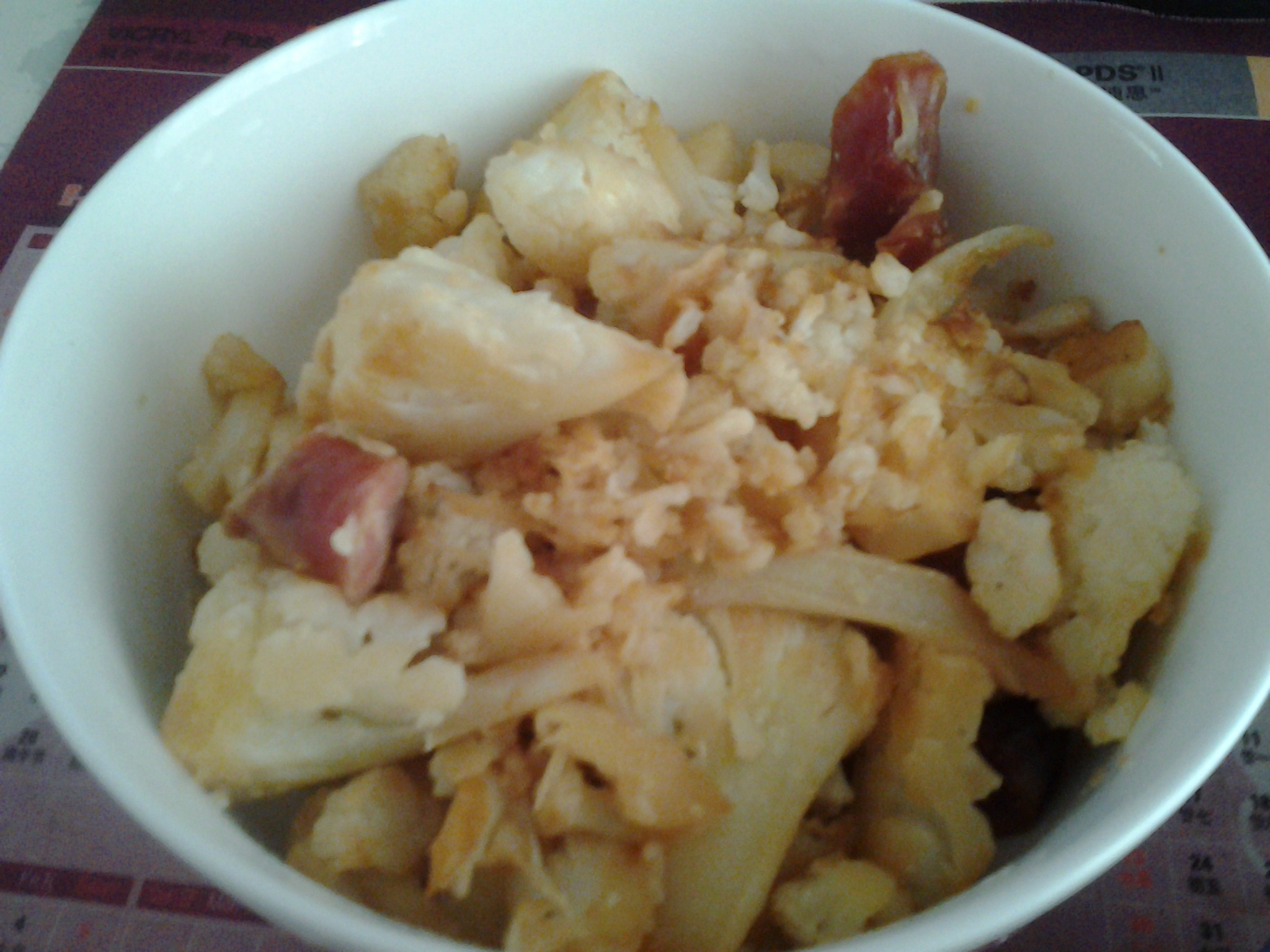 麻辣香肠炒花菜