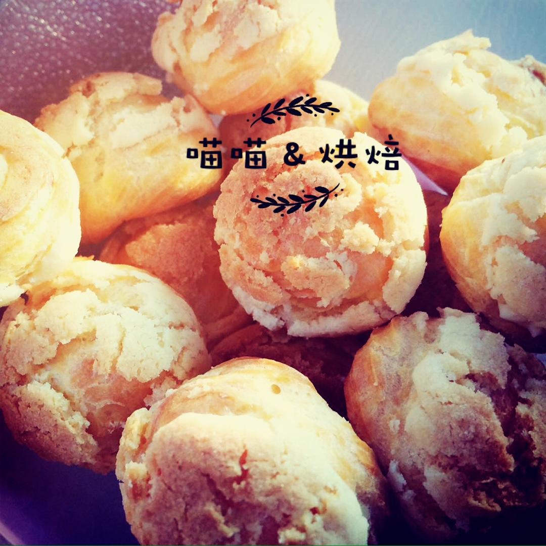 酥皮奶油泡芙--#皮黑森林#