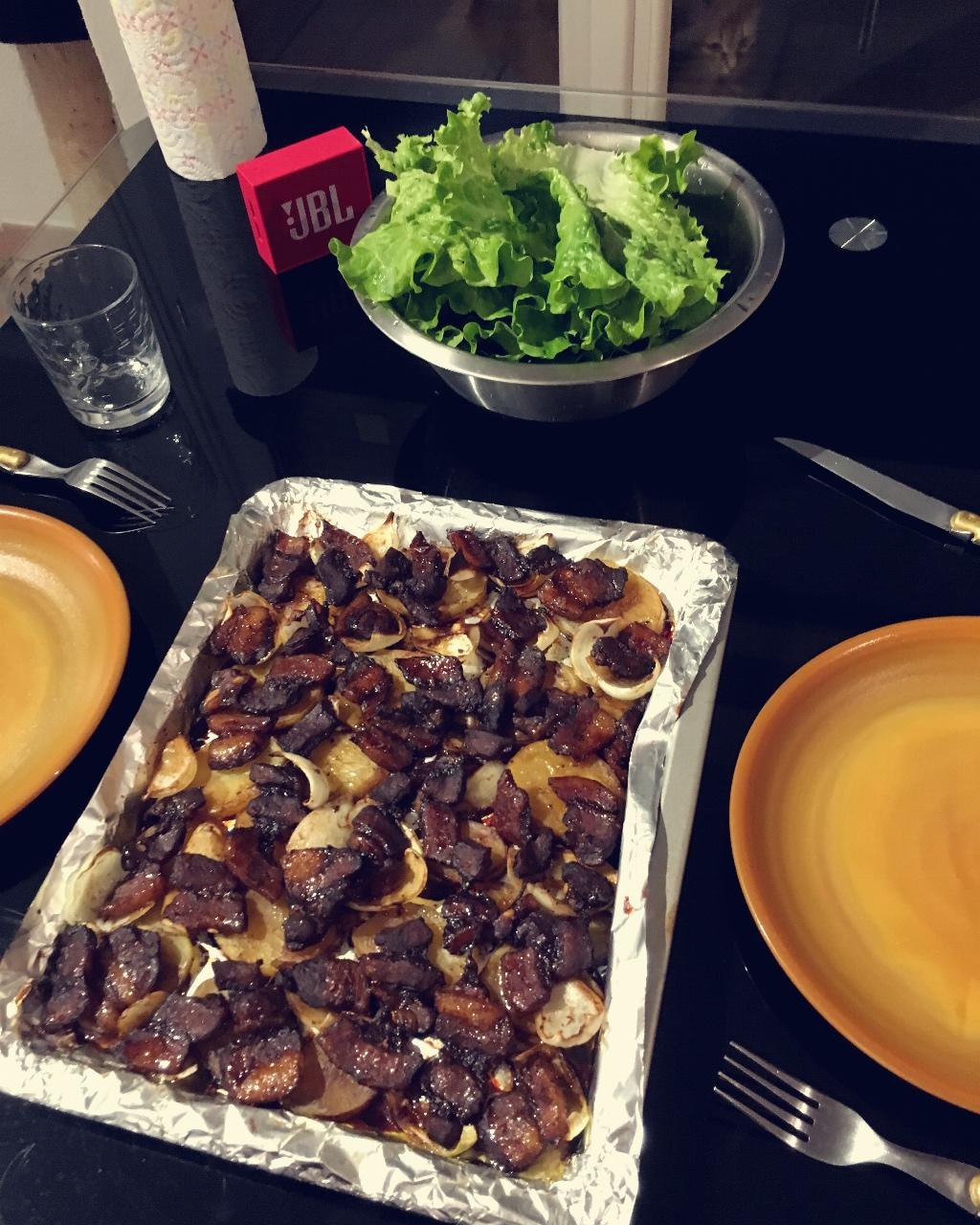 烤箱版土豆烤五花肉