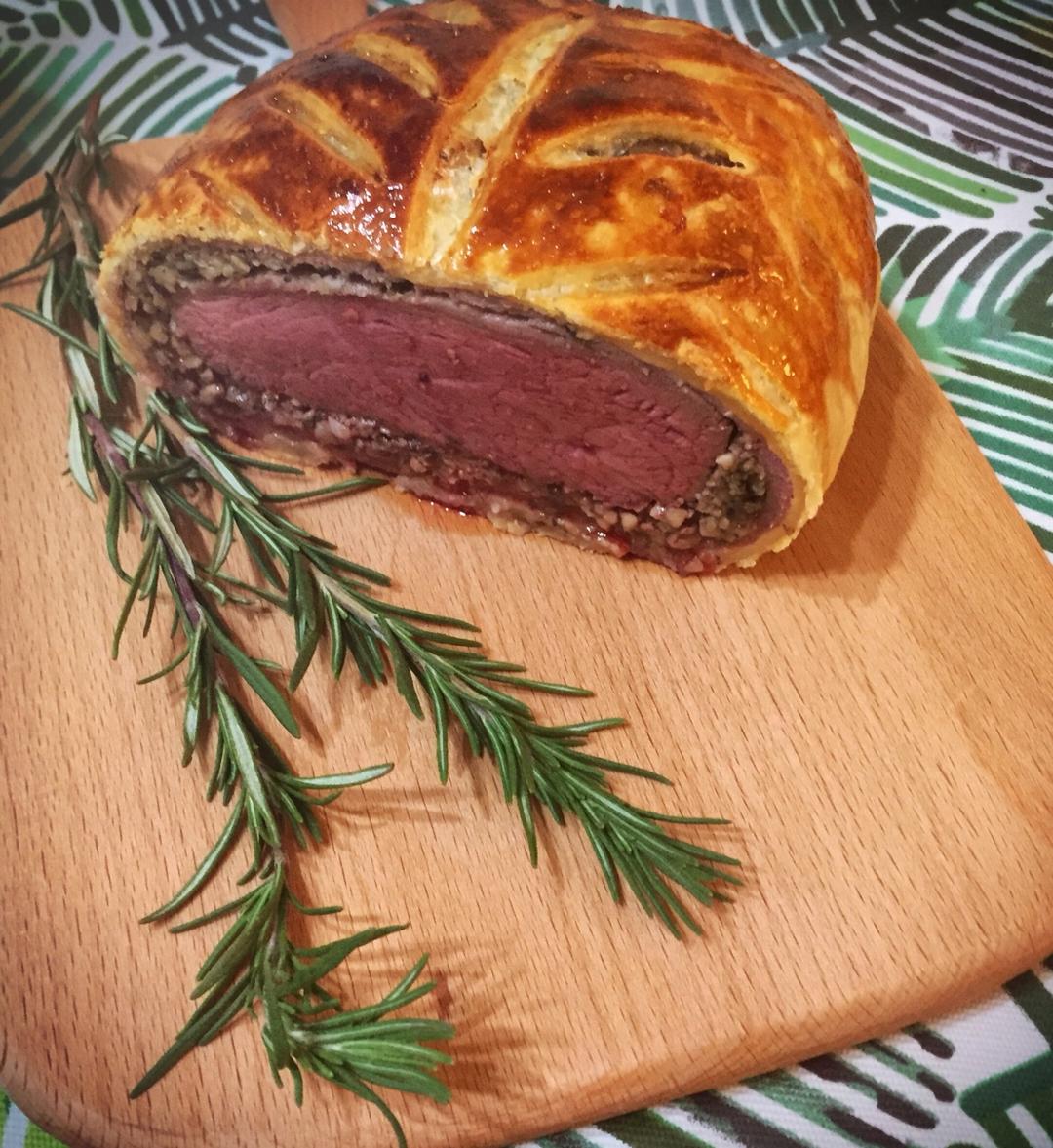 二胖大王万万斤做的beef wellington 惠灵顿牛肉