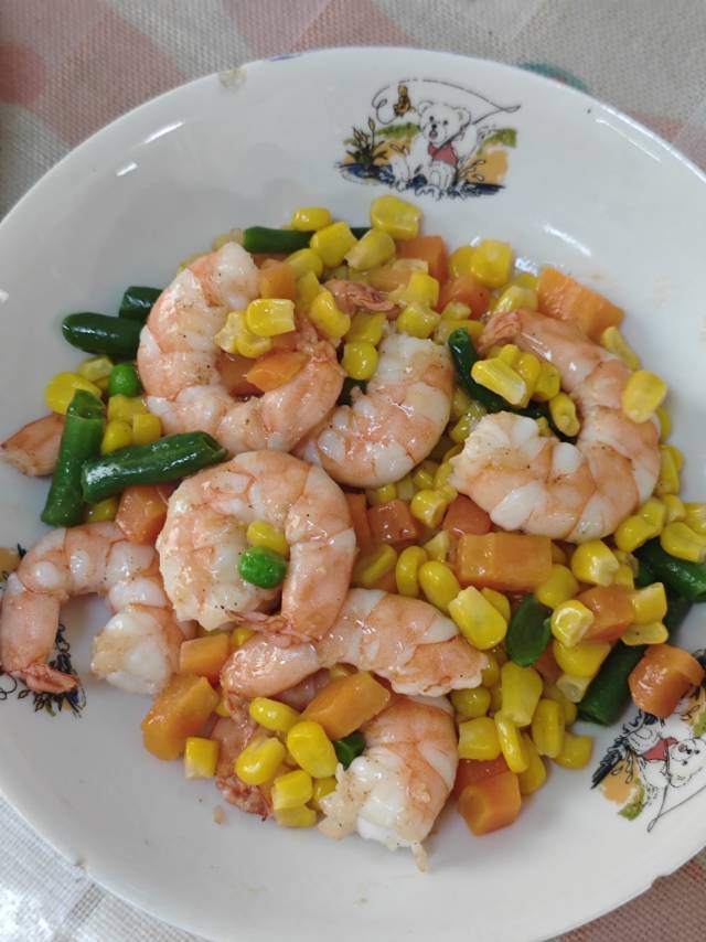 虾仁青豆玉米