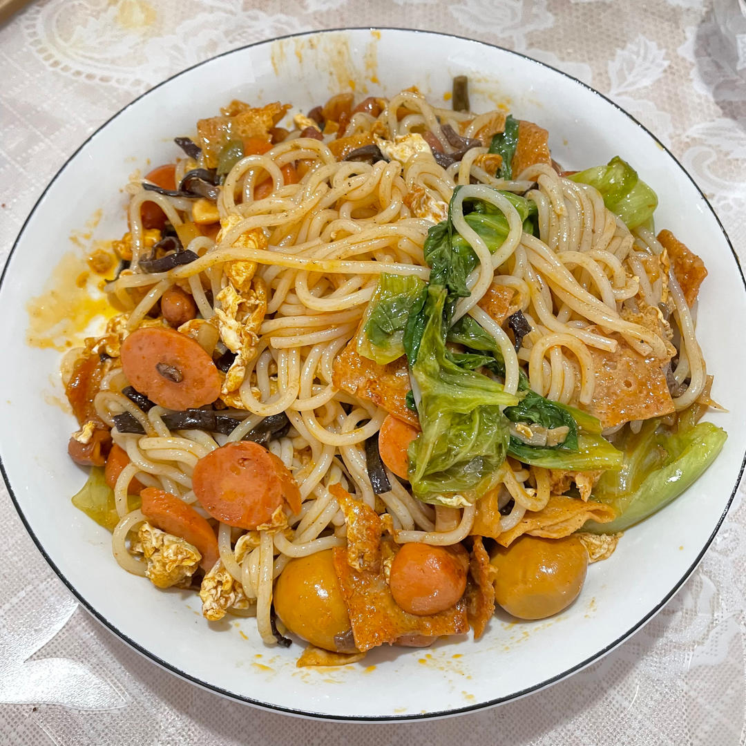 美味简单快手炒螺蛳粉