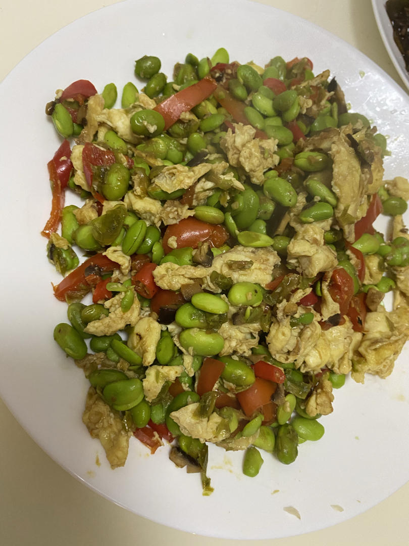 鸡蛋炒毛豆米
