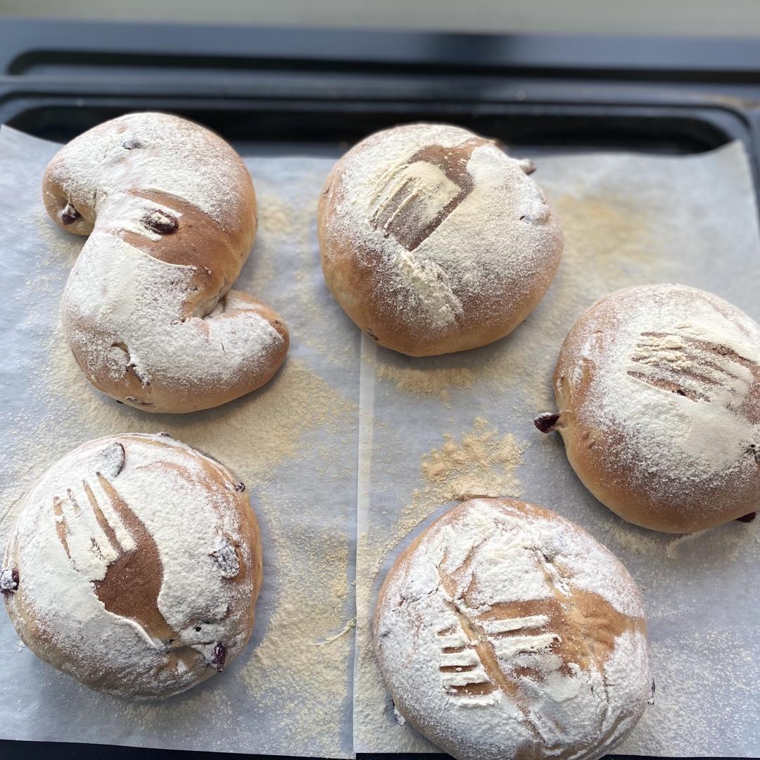 蔓越莓软欧包（波兰酵种）