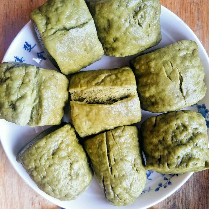 melody_jrio做的青汁牛奶馒头